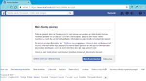 facebook account löschen