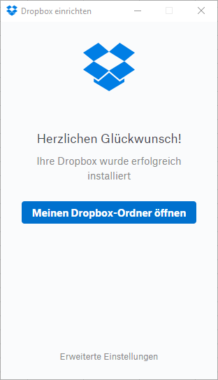 dropbox windows einrichten