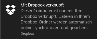 dropbox einrichten