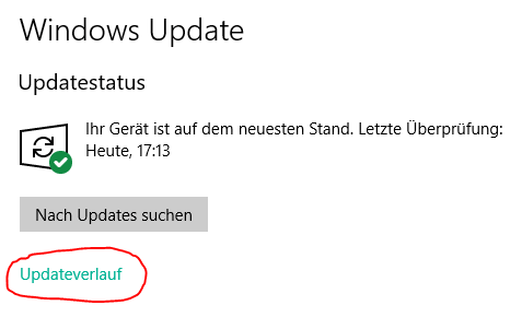 windows 10 updateverlauf anzeigen