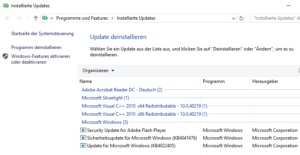 windows 10 update rückgängig machen